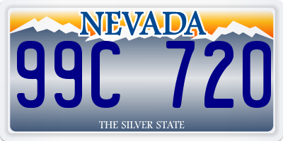 NV license plate 99C720