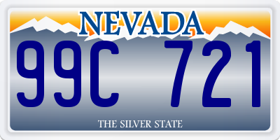 NV license plate 99C721