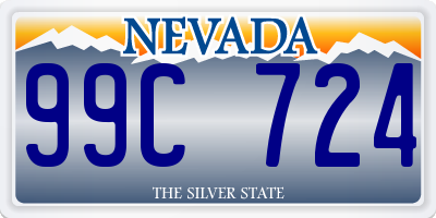 NV license plate 99C724