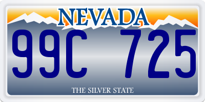 NV license plate 99C725