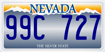 NV license plate 99C727