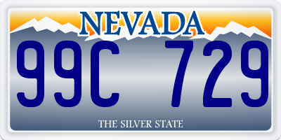 NV license plate 99C729