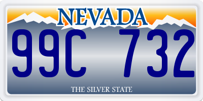 NV license plate 99C732