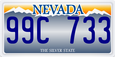 NV license plate 99C733