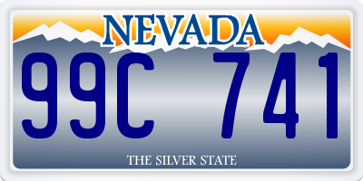 NV license plate 99C741