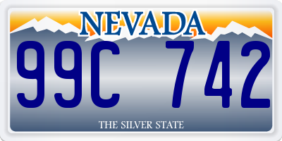 NV license plate 99C742