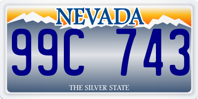 NV license plate 99C743
