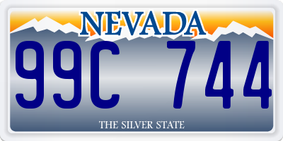 NV license plate 99C744