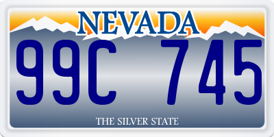 NV license plate 99C745