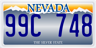 NV license plate 99C748