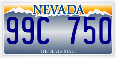NV license plate 99C750