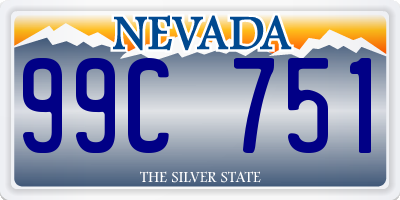 NV license plate 99C751