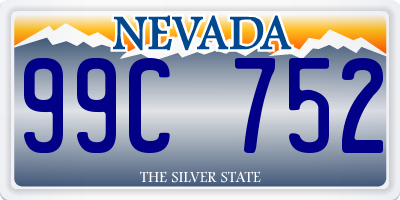 NV license plate 99C752