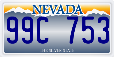 NV license plate 99C753