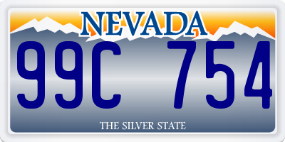 NV license plate 99C754