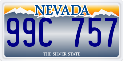 NV license plate 99C757