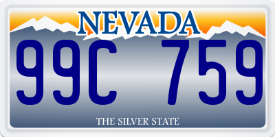 NV license plate 99C759