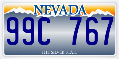 NV license plate 99C767