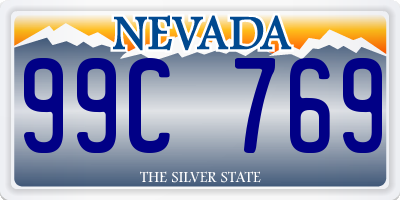 NV license plate 99C769