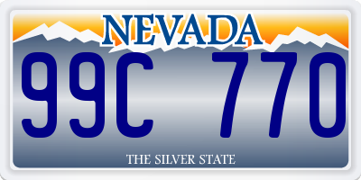 NV license plate 99C770