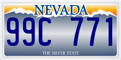 NV license plate 99C771