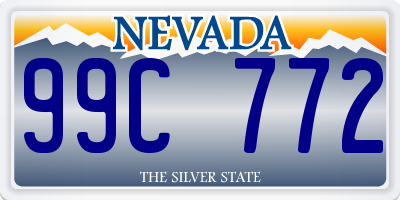 NV license plate 99C772