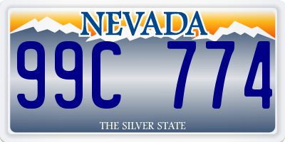 NV license plate 99C774