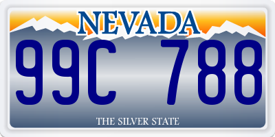 NV license plate 99C788