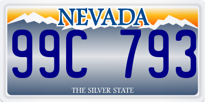 NV license plate 99C793