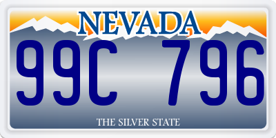 NV license plate 99C796