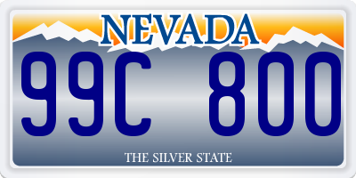NV license plate 99C800
