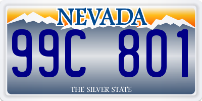 NV license plate 99C801