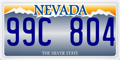 NV license plate 99C804
