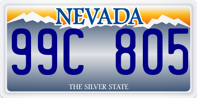 NV license plate 99C805