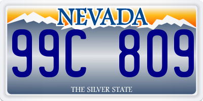 NV license plate 99C809