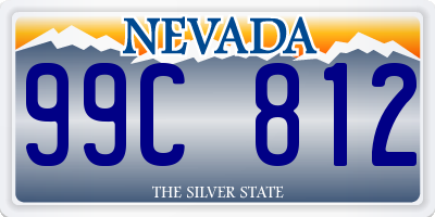 NV license plate 99C812