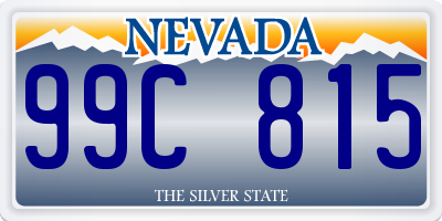 NV license plate 99C815