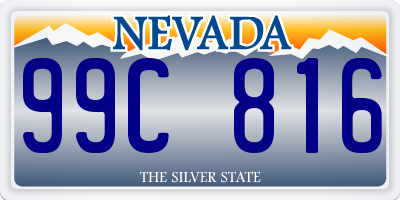 NV license plate 99C816