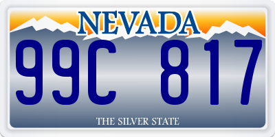 NV license plate 99C817