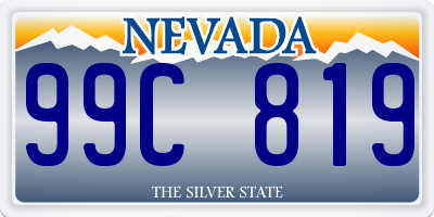NV license plate 99C819