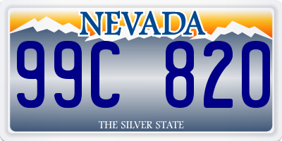NV license plate 99C820
