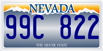 NV license plate 99C822