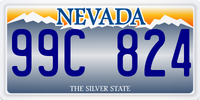 NV license plate 99C824