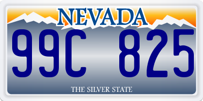 NV license plate 99C825