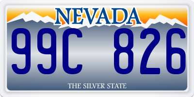NV license plate 99C826