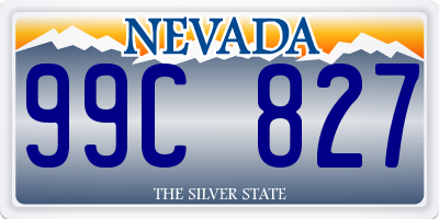 NV license plate 99C827