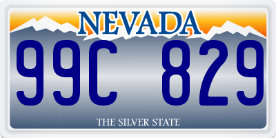 NV license plate 99C829