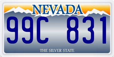NV license plate 99C831