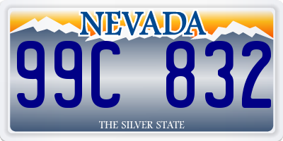 NV license plate 99C832