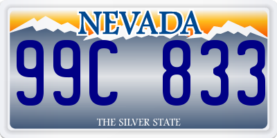NV license plate 99C833